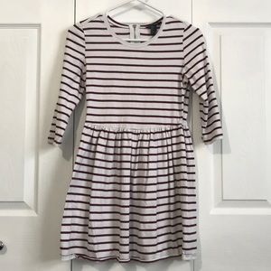 Burgundy striped dress